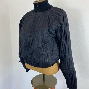 UAS Under Armour Bomber Jacket M Convertible Sleeve Textured Lightweight Ribbed